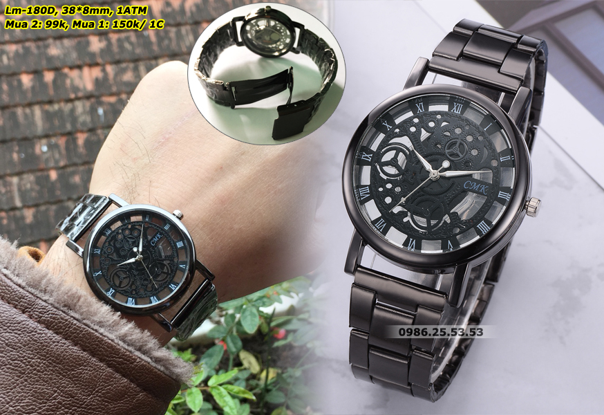 Đồng hồ Nam dây da màu Trắng trẻ trung thanh lịch 99k4