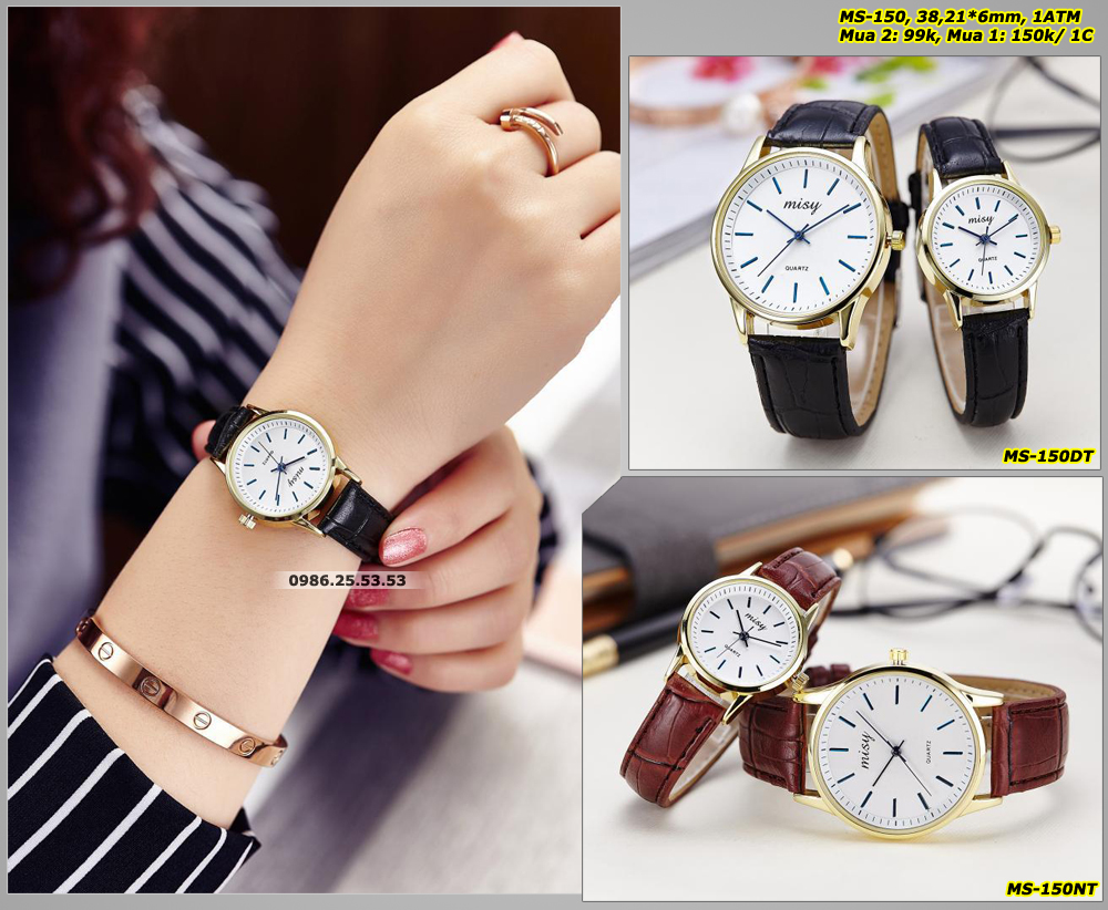Đồng hồ Nam dây da màu Trắng trẻ trung thanh lịch 99k5
