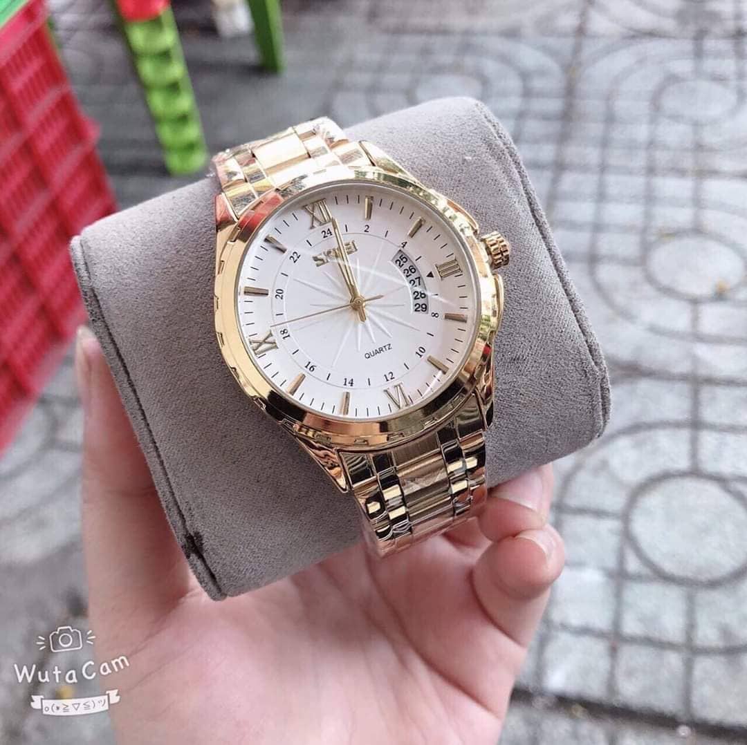 Đồng hồ thể thao 6 kim nam, dây trắng mặt Xanh độc đáo, đeo đi chơi, thể thao, học tập...2